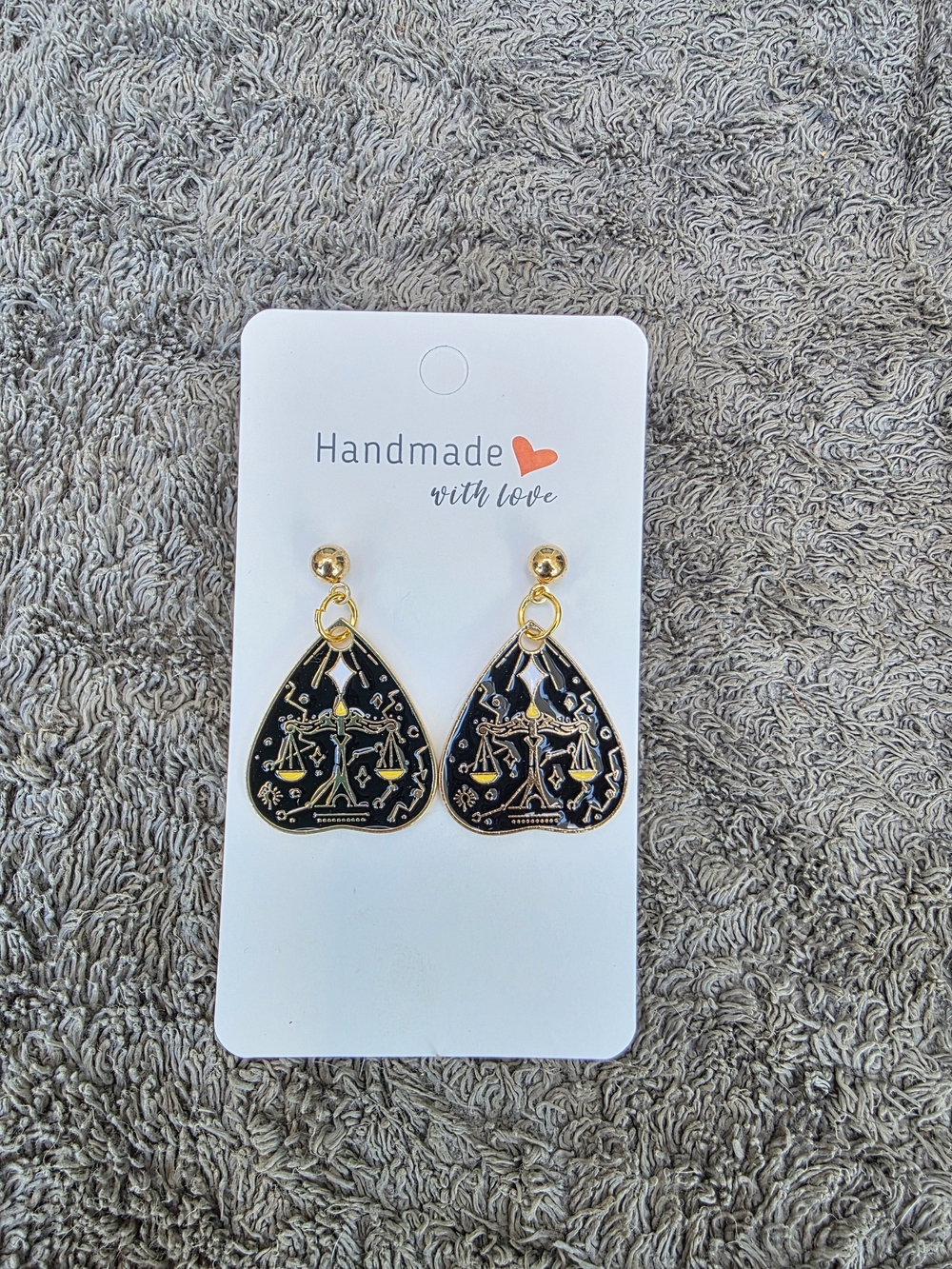 Halloween Earrings: Tarot and Ouija - The Libra Scales